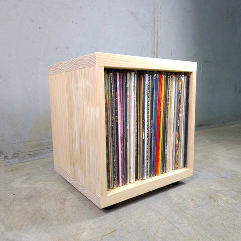Vinyl record storage cube system organizer