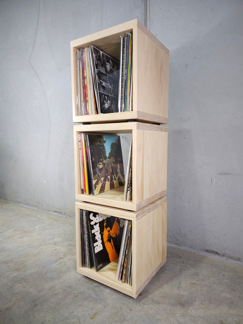 Vinyl record storage cube system furniture